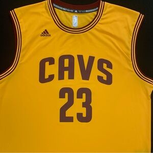 Adidas LeBron James Cleveland Cavaliers #23 Yellow Gold Alternate Jersey Mens XL